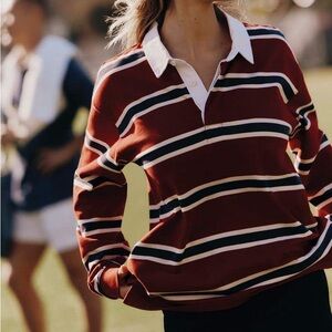 Stripe rugby polo